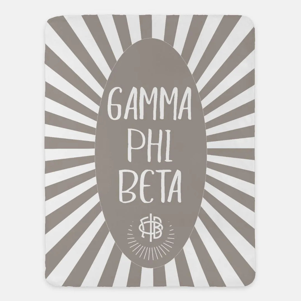 Gamma Phi Beta Sherpa Blanket XL 60x80 - A La Mode Starburst | GPhiB Gifts & Decor