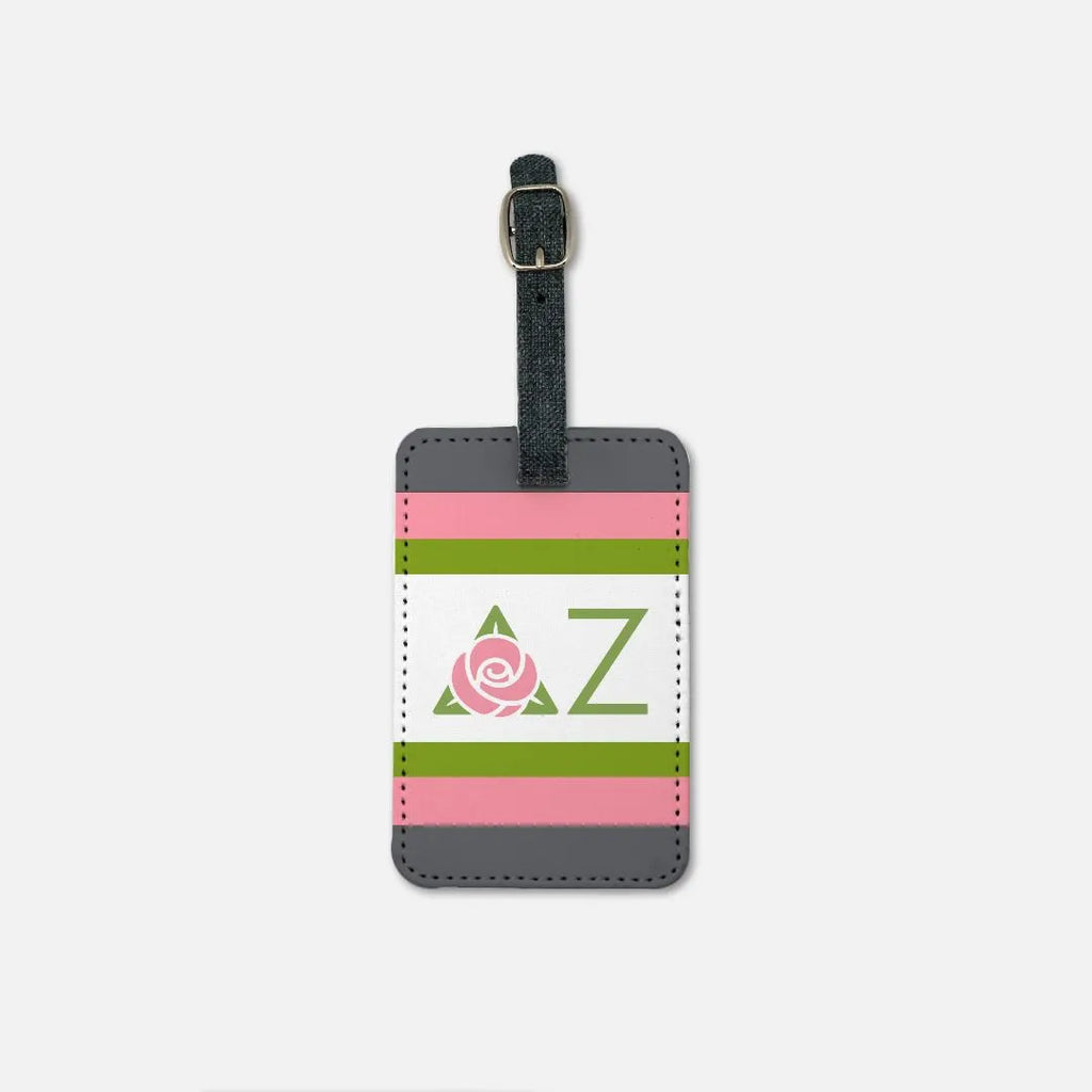 Delta Zeta Luggage Tag - Stripes (Set of 2)| Travel Accessories | Gifts | Festive Fit Home