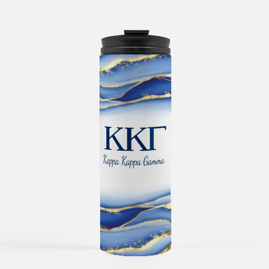 Kappa Kappa Gamma Thermal Tumbler - Geode - 16 oz. | Gifts | Water Bottles | Festive Fit Home