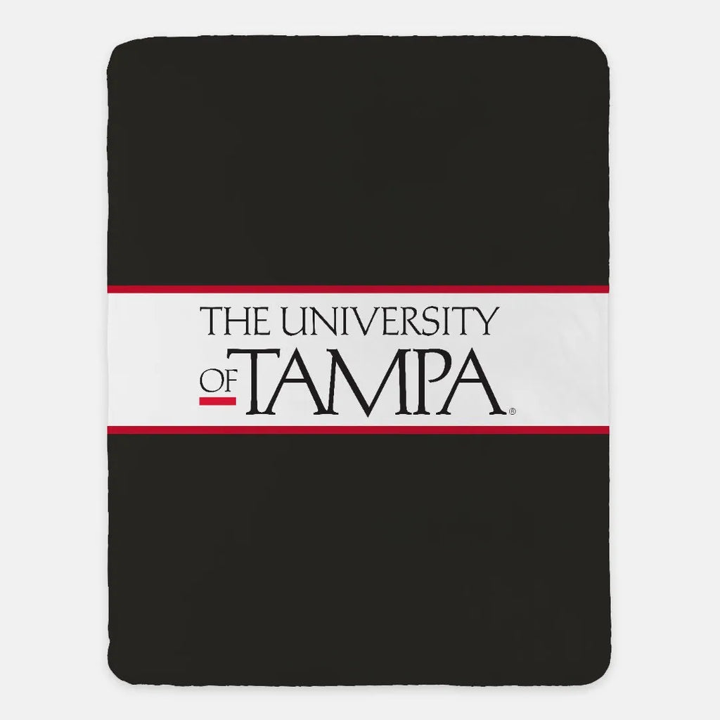 University of Tampa Traditional Sherpa Blanket - 60"x80" | Custom Gifts | Official Merchandise | Festive Fit Home