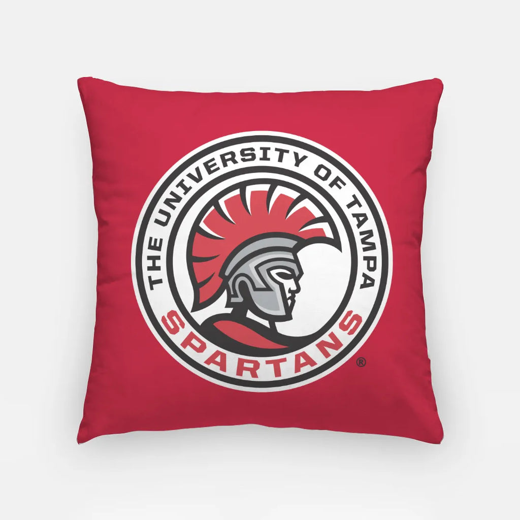 University of Tampa Pillow Cover - Spartan Circle - Red - 18" | Gifts and Decor | Festive Fit Home