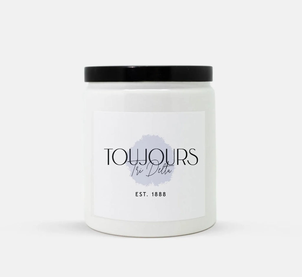 Forever "Toujours "Tri Delta Candle Ceramic 8oz | Official Merchandise | Custom Gifts and Decor | Festive Fit Home