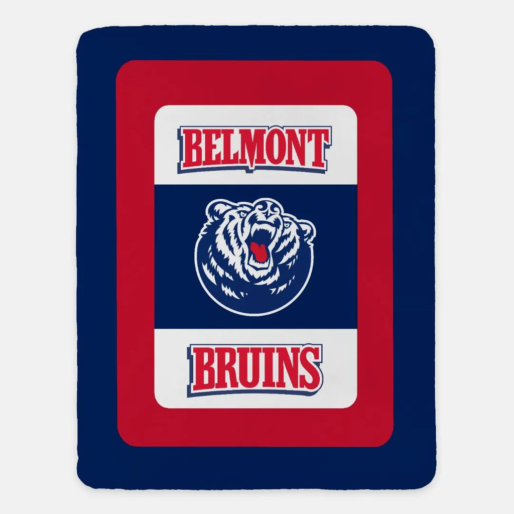 Belmont University Bruins Sherpa Blanket - 60"x80" | Dorm Decor | Gifts | Festive Fit Home