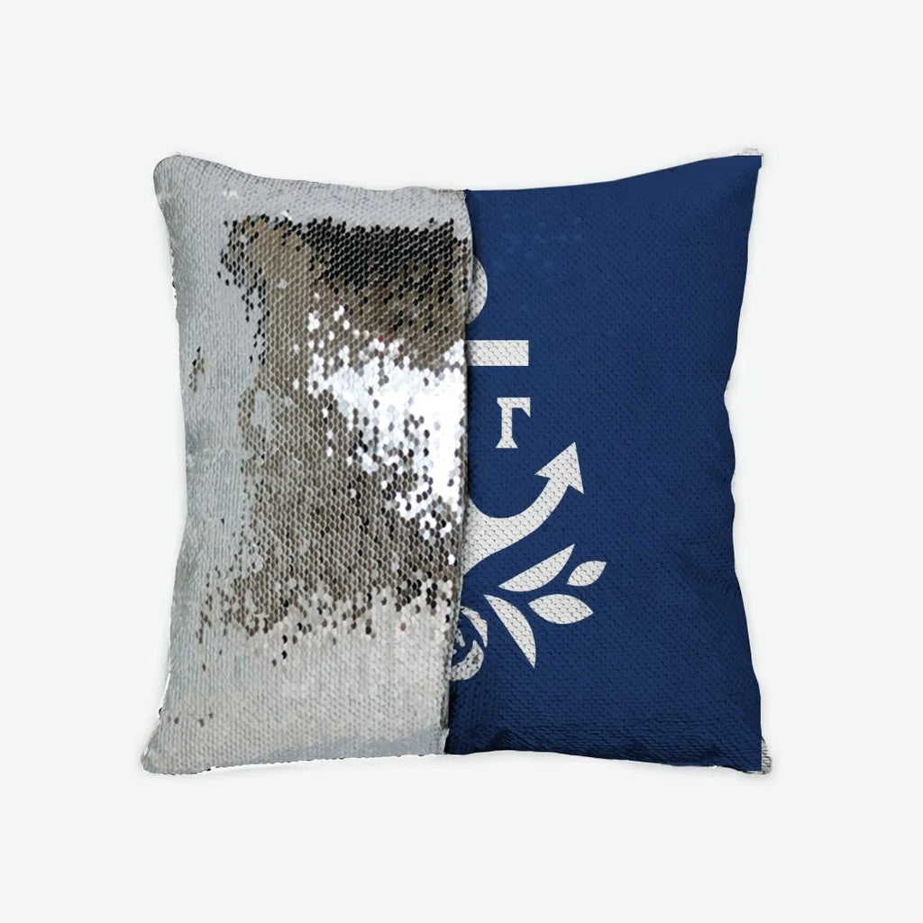 Delta Gamma Sequin Pillow Cover - Brandmark | Custom Gifts | Dorm Decor | Festive Fit Home