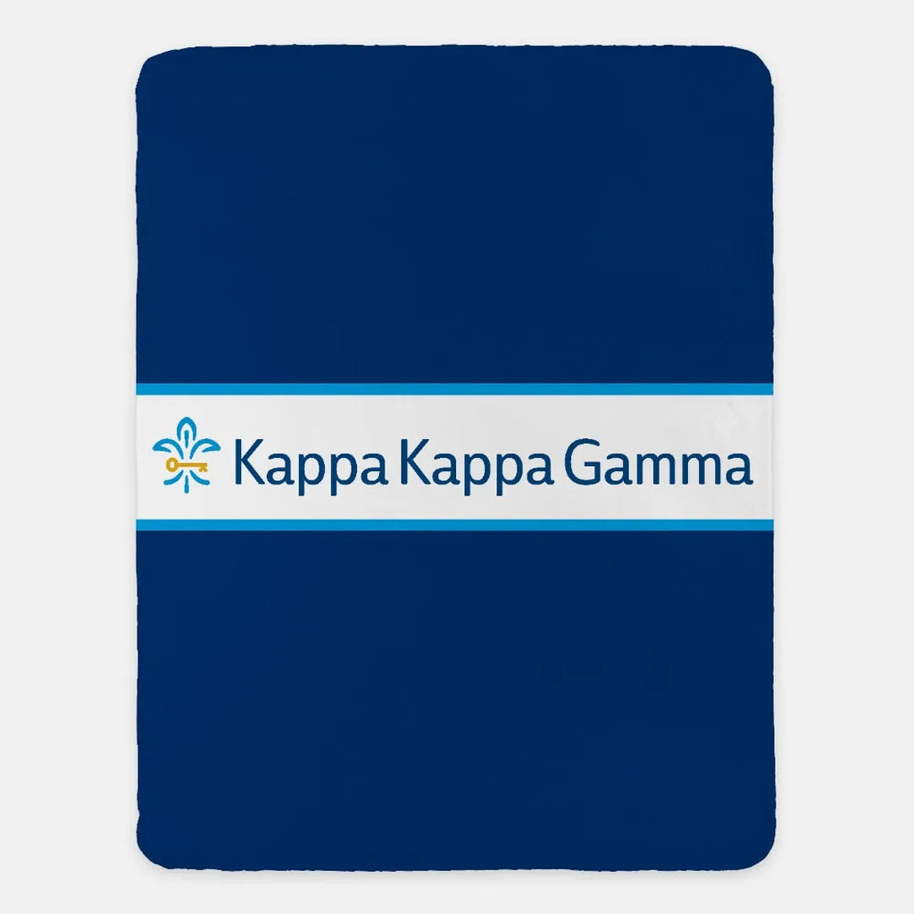 Kappa Kappa Gamma Traditional Band Sherpa Blanket - 60"x80" | Gifts and Decor | Festive Fit Home