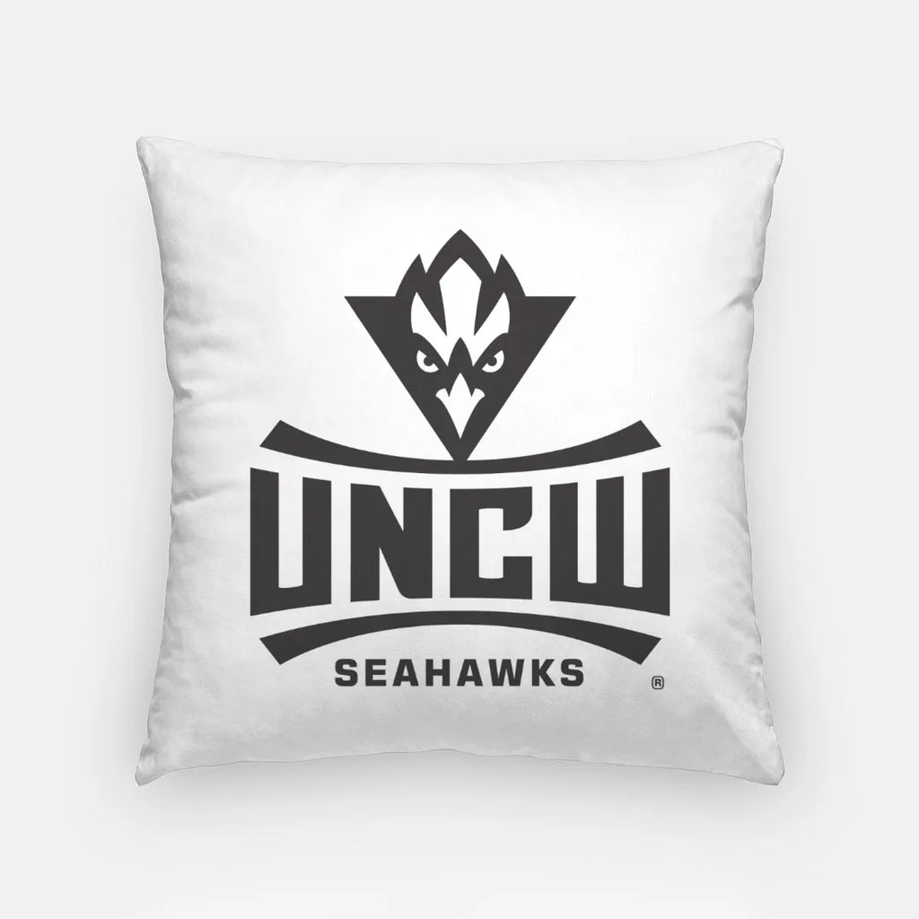 UNC Wilmington Throw Pillow Cover - Basic Logo Black - 18" | Gifts |  Festive Fit Home