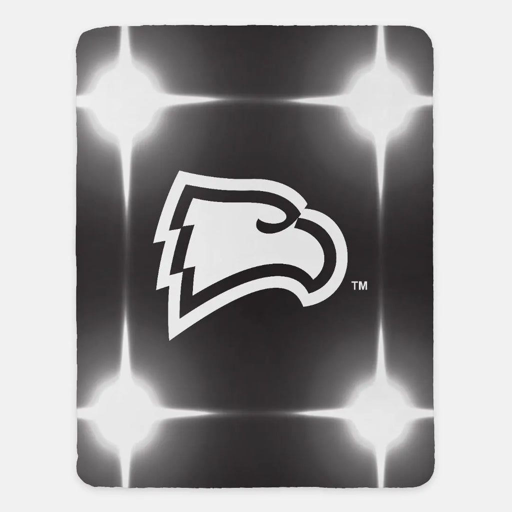 Winthrop University Blanket - Black Flashing Lights 60"x80" | Gifts | Decor | Festive Fit Home