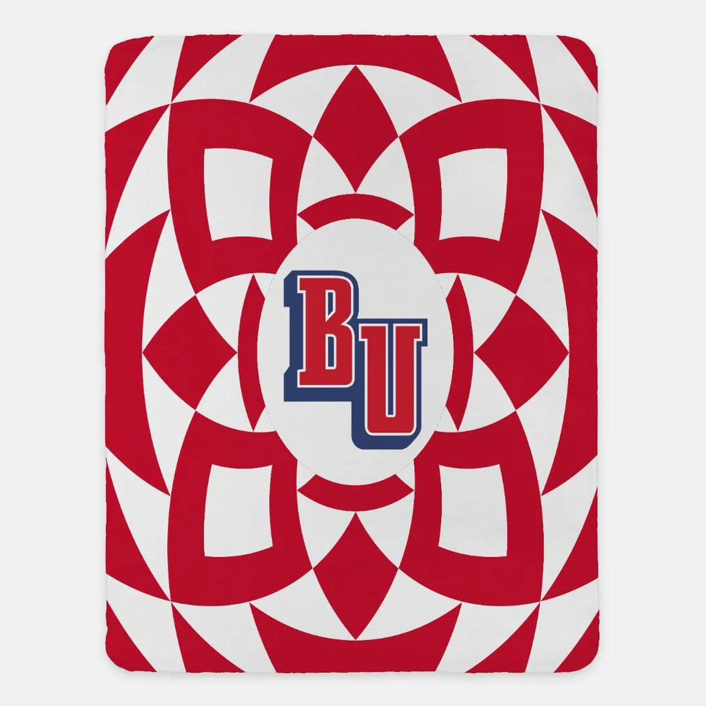 Belmont University Sherpa Blanket - Red Tribal 60"x80" | Custom Gifts | Official Merchandise | Festive Fit Home