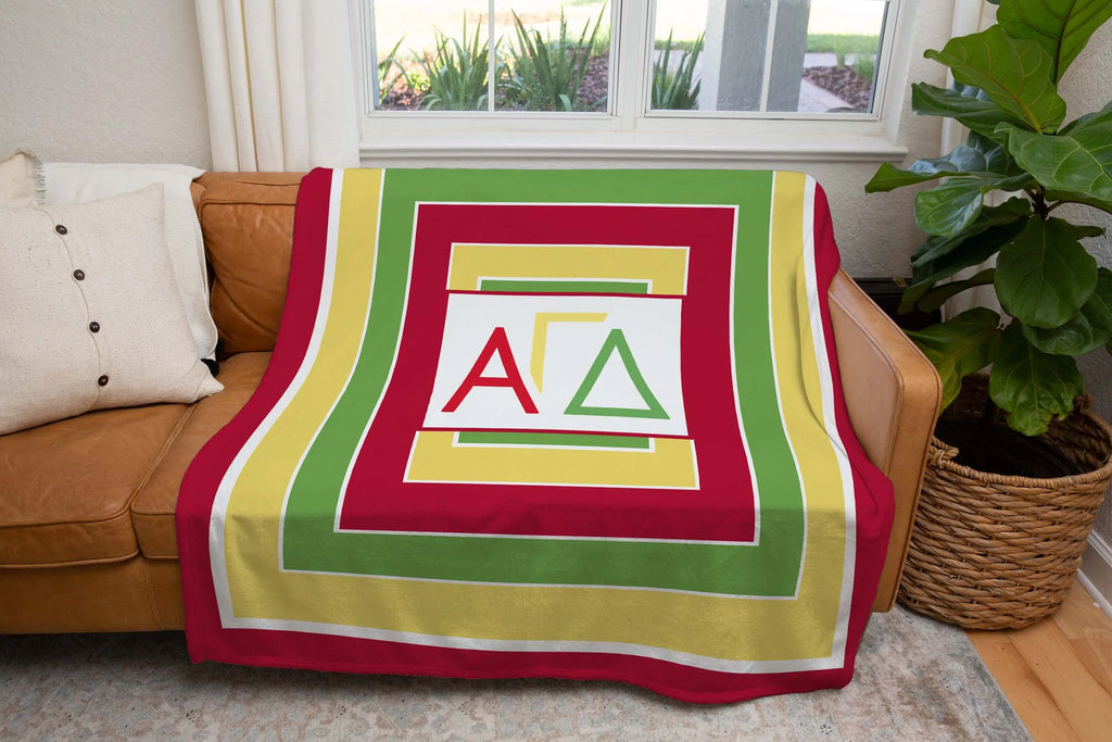 Alpha Gamma Delta XL 60x80 Sherpa Blanket - Geo | Gifts & Decor