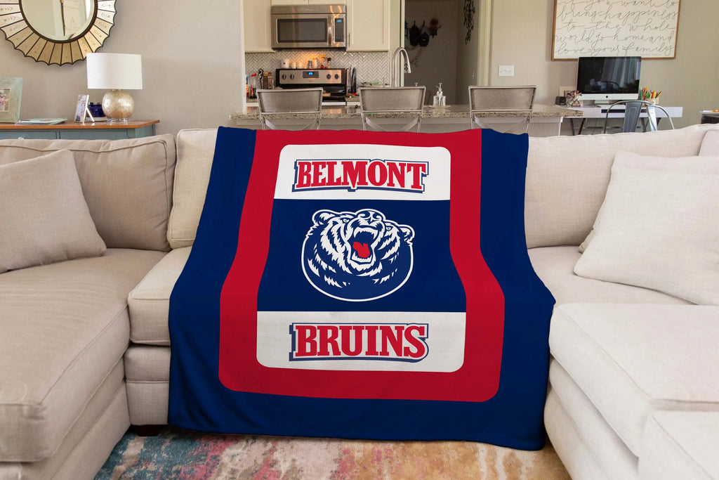 Belmont University Bruins Sherpa Blanket - 60"x80" | Dorm Decor | Gifts | Festive Fit Home