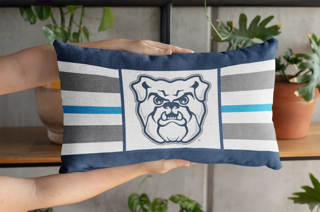 Butler University Striped Box Lumbar Pillow Cover | Gifts and Decor | Official Merchandise | Festive Fit Home