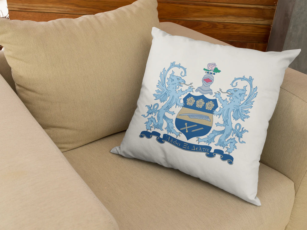 Alpha Xi Delta Pillow Cover - Crest 18" | Official Gift Shop | Decor | Festive Fit Home