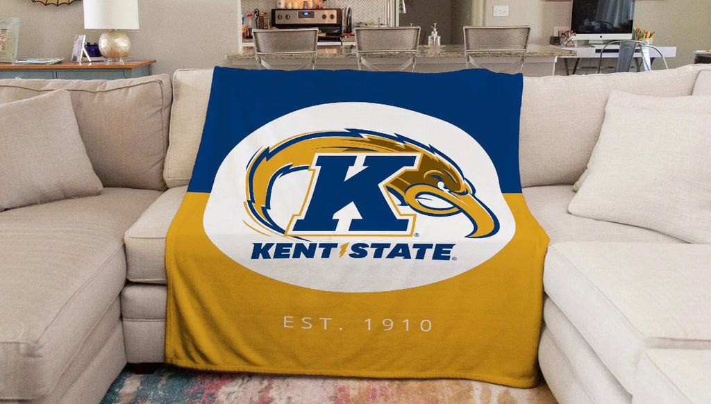 Kent State University Blanket - Color Split  60"x80" | Dorm Decor | Gifts | Festive Fit Home