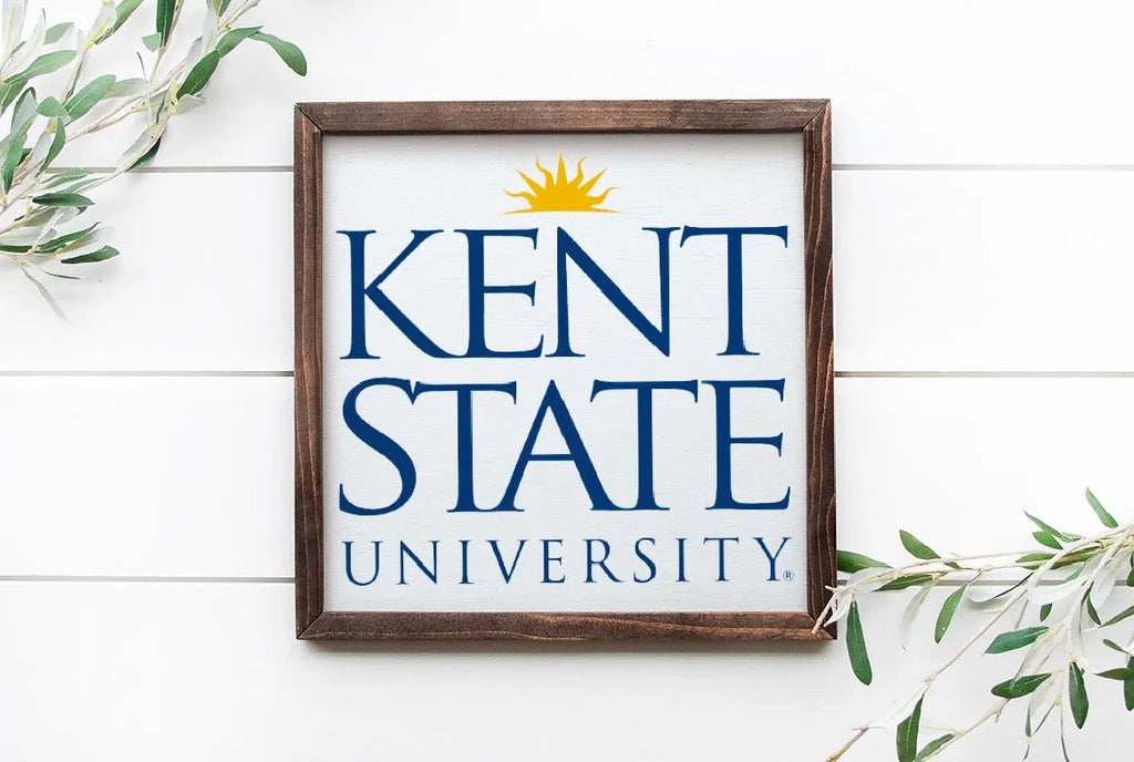 Kent State University Framed Sign - Traditional Logo - 12"x12" | Decor | Festive Fit Home | Official Merchandise