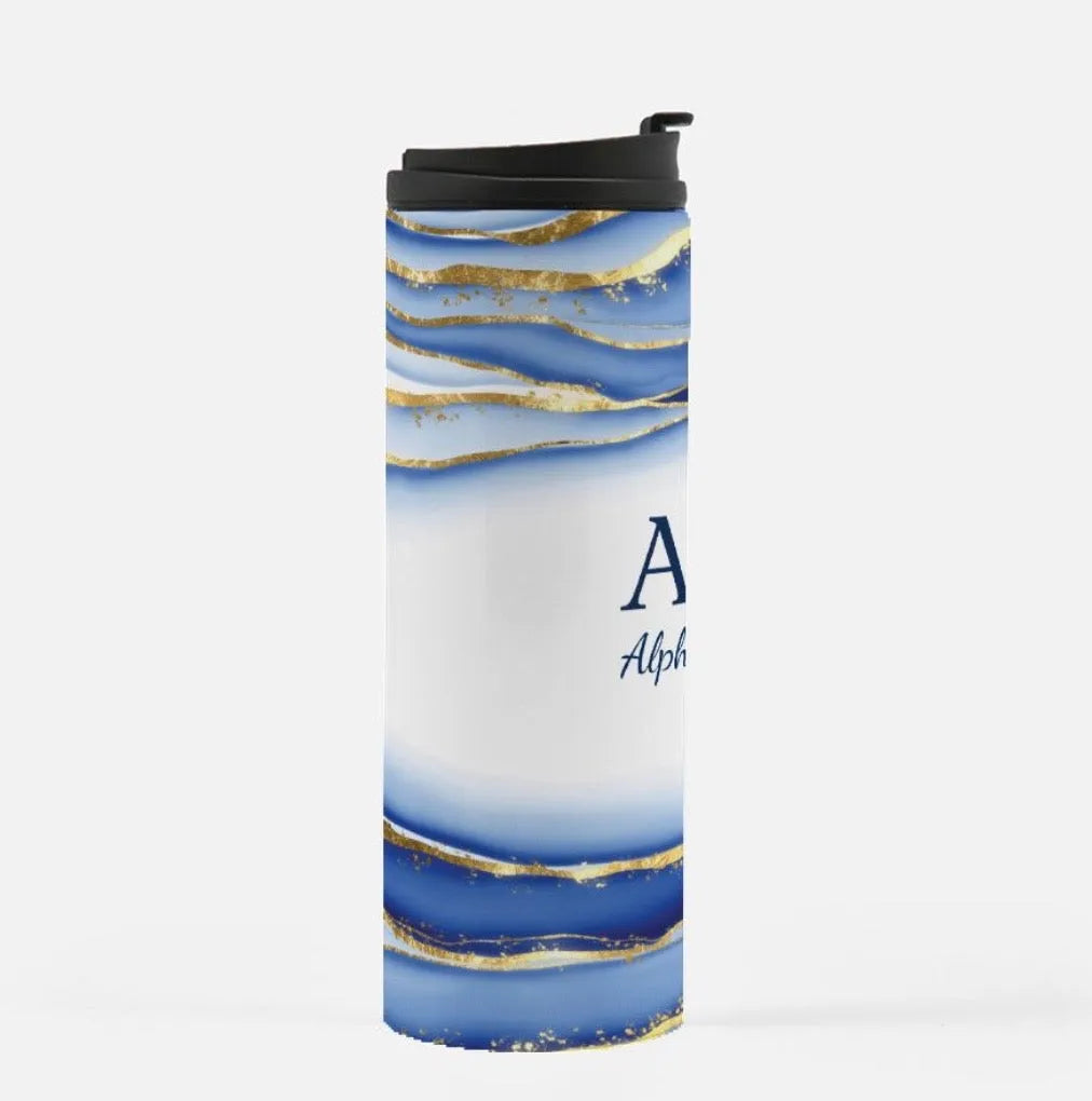 Alpha Delta Pi Thermal Tumbler 16 oz.- Geode | Water Bottle | Gift | Festive Fit Home