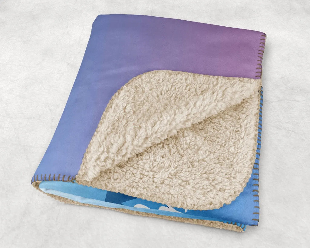 Alpha Delta Pi XL 60x80 Sherpa Throw Blanket - Gradient | ADPi Gifts