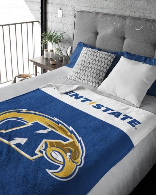 Kent State University Sherpa Blanket - Wide Band - 60"x80" | Gifts  and Decor | Festive Fit Home