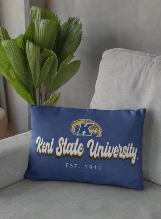 Kent State Lumbar Throw Pillow Cover - Retro Layered Letters | Decor