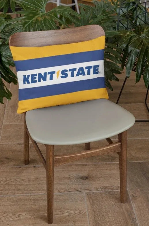 Kent State University Striped Lumbar Throw Pillow Cover | Gifts and Decor | Festive Fit Home