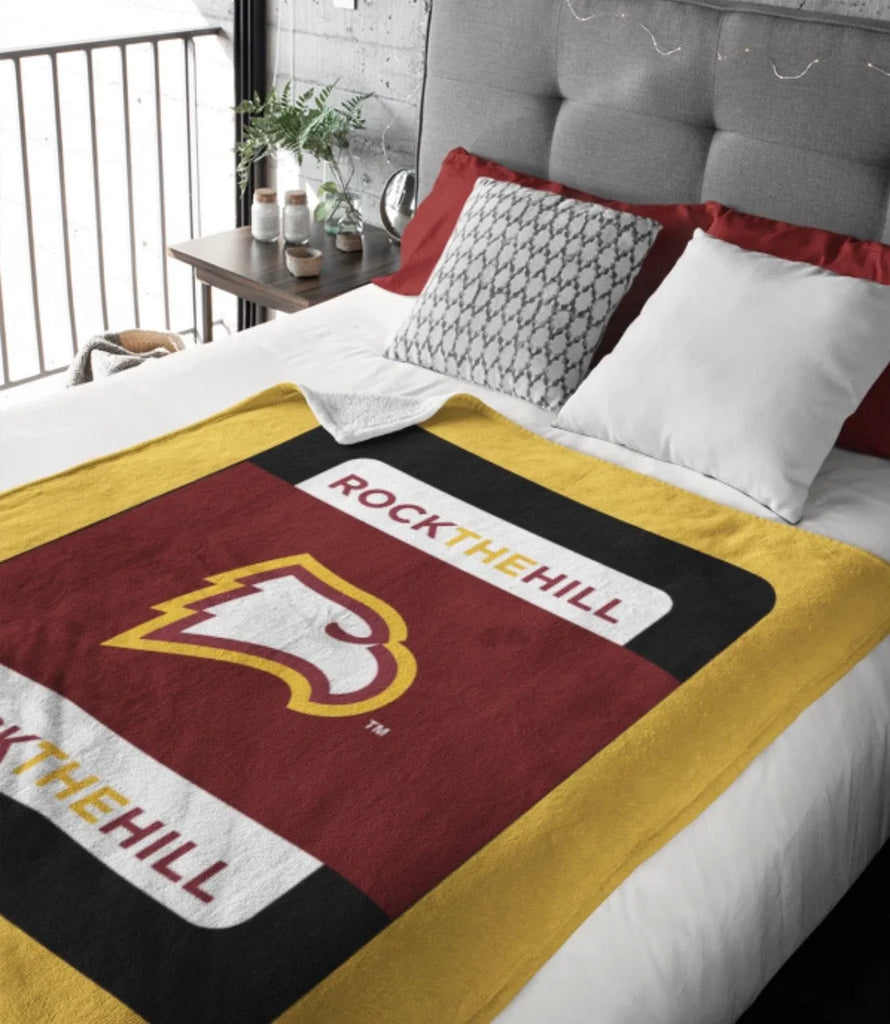 Winthrop University Blanket Sherpa Rock the Hill  - 60"x80" | Gifts and Merchandise | Bookstore