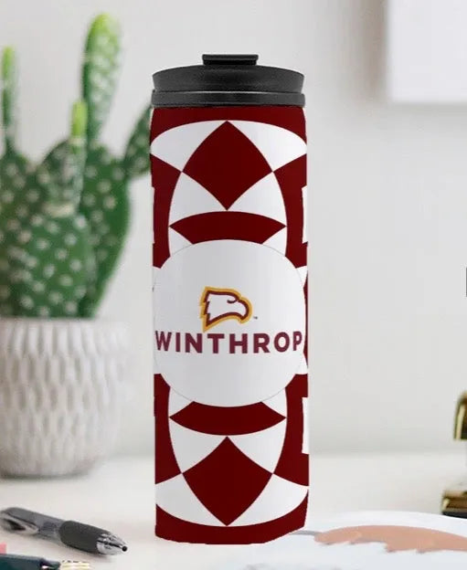 Winthrop University Garnet Tribal Thermal Tumbler 16 oz. - Gifts and Merchandise | Travel Mugs