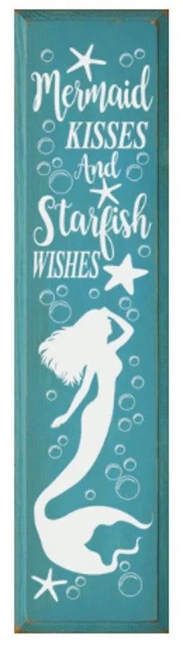 Mermaid Wood Summer Wood Quote Sign 9"x36" | Beach Sign | Summer Decor | Festive Fit Home