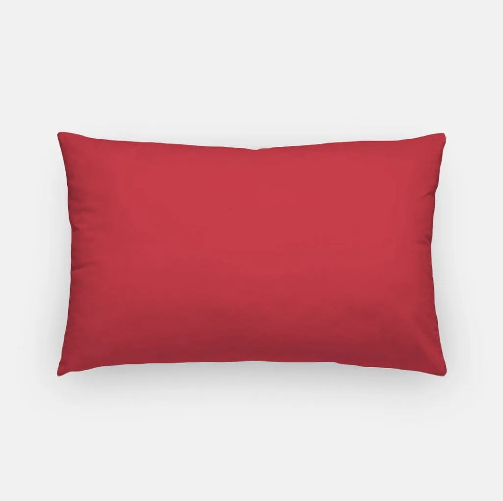 Chi Omega Lumbar Pillow Cover - Cardinal Traditional | Custom Gifts | Festive Fit Home