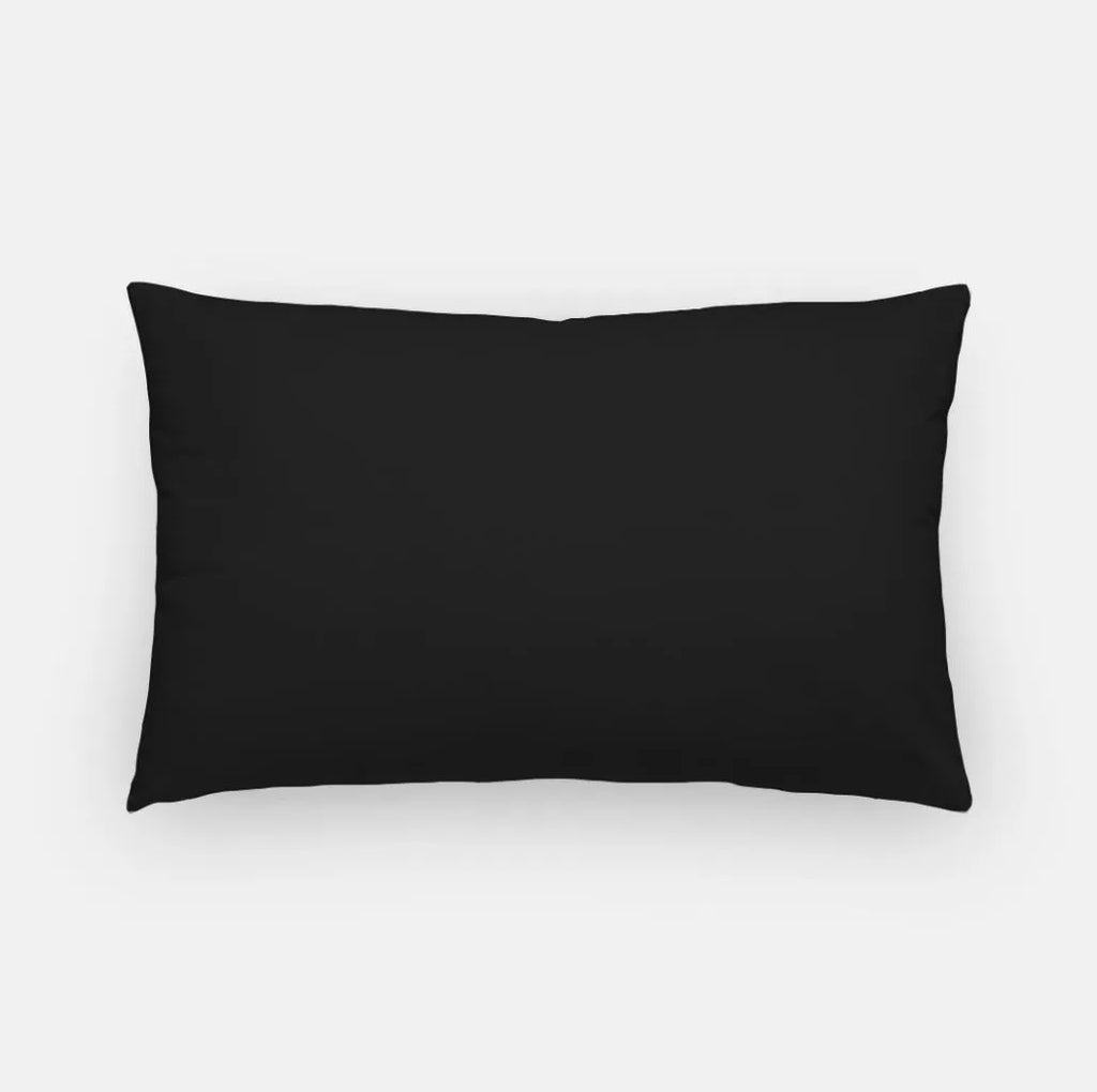 Chi Omega Lumbar Pillow Cover - Black Traditional | Custom Gifts  | Official Merchandise | Festive Fit Home