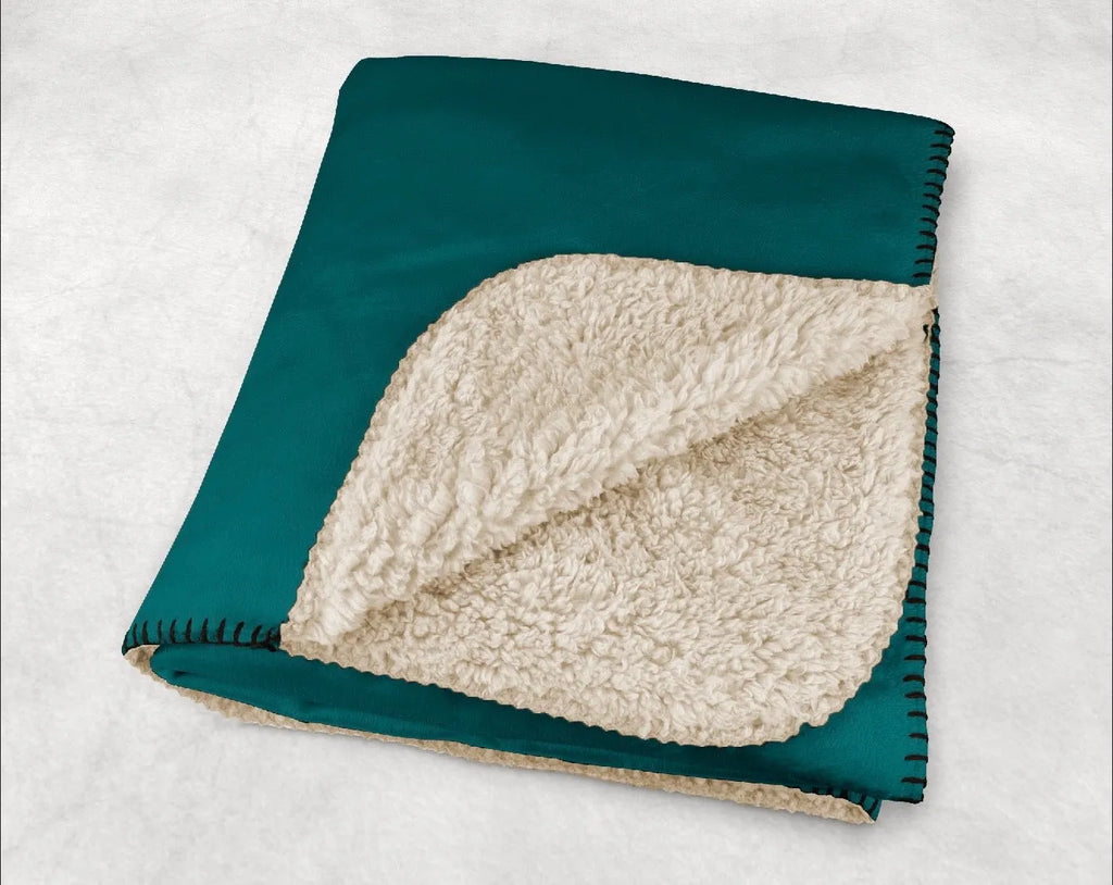 UNCW Teal Sherpa Blanket - 60"x80" | Official Merchandise and Gifts | Festive Fit Home