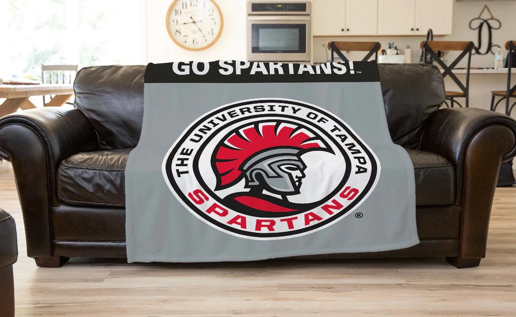 University of Tampa Sherpa Blanket - Go Spartans 60" x 80" | Gifts