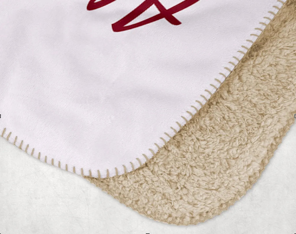 Alpha Sigma Alpha Sherpa Blanket - Crest Bullseye 60"x80" | Gifts and Dorm Decor | Festive Fit Home