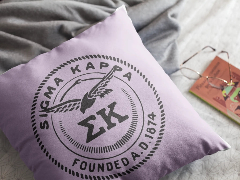 Kappa Sigma Pillow Cover - Lavender Seal 18" | Official Merchandise | Gifts and Decor | Festive Fit Home