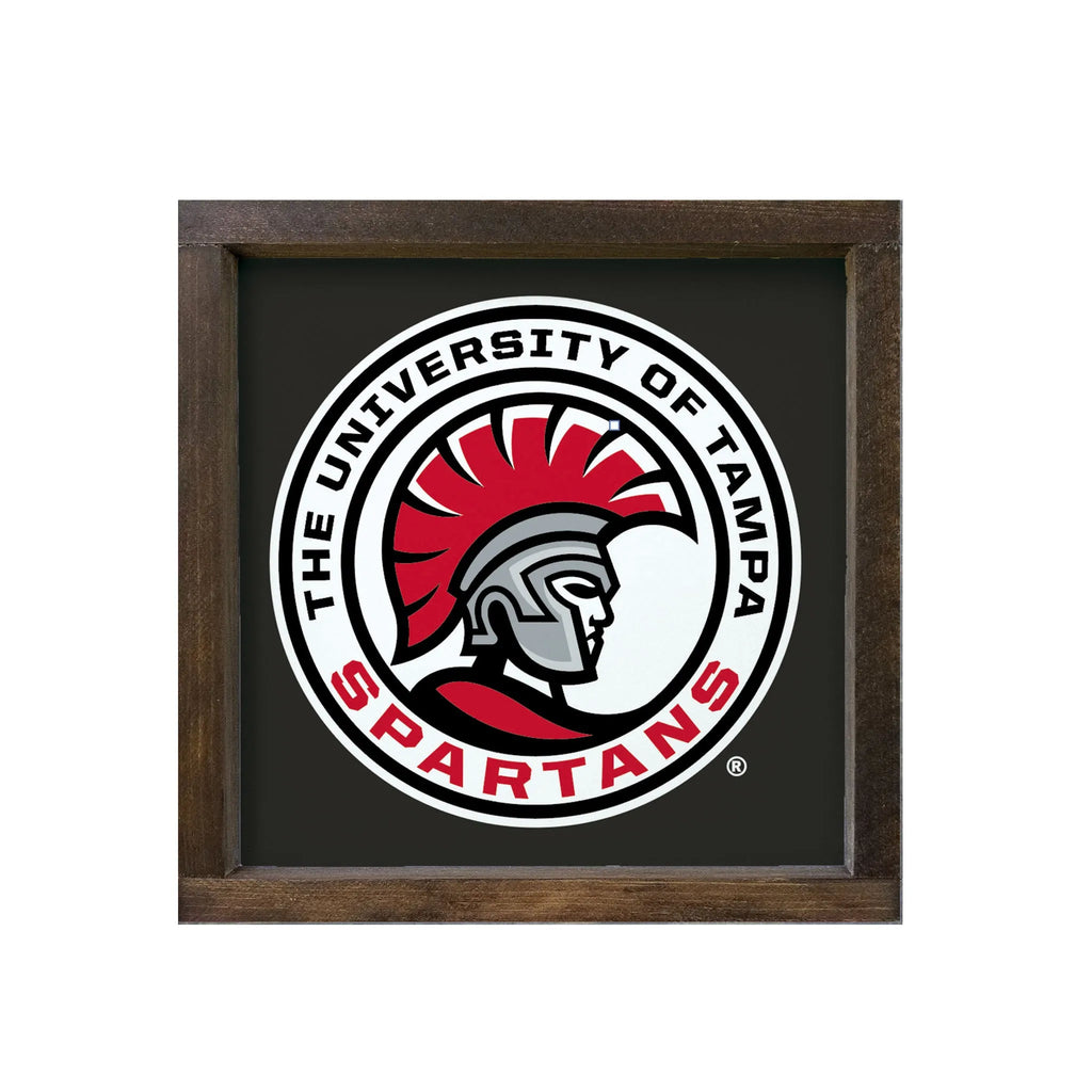 University of Tampa Sign - Dark Spartan Seal 12"x12" | Custom gifts and Decor | official merchandise | Festive Fit Home