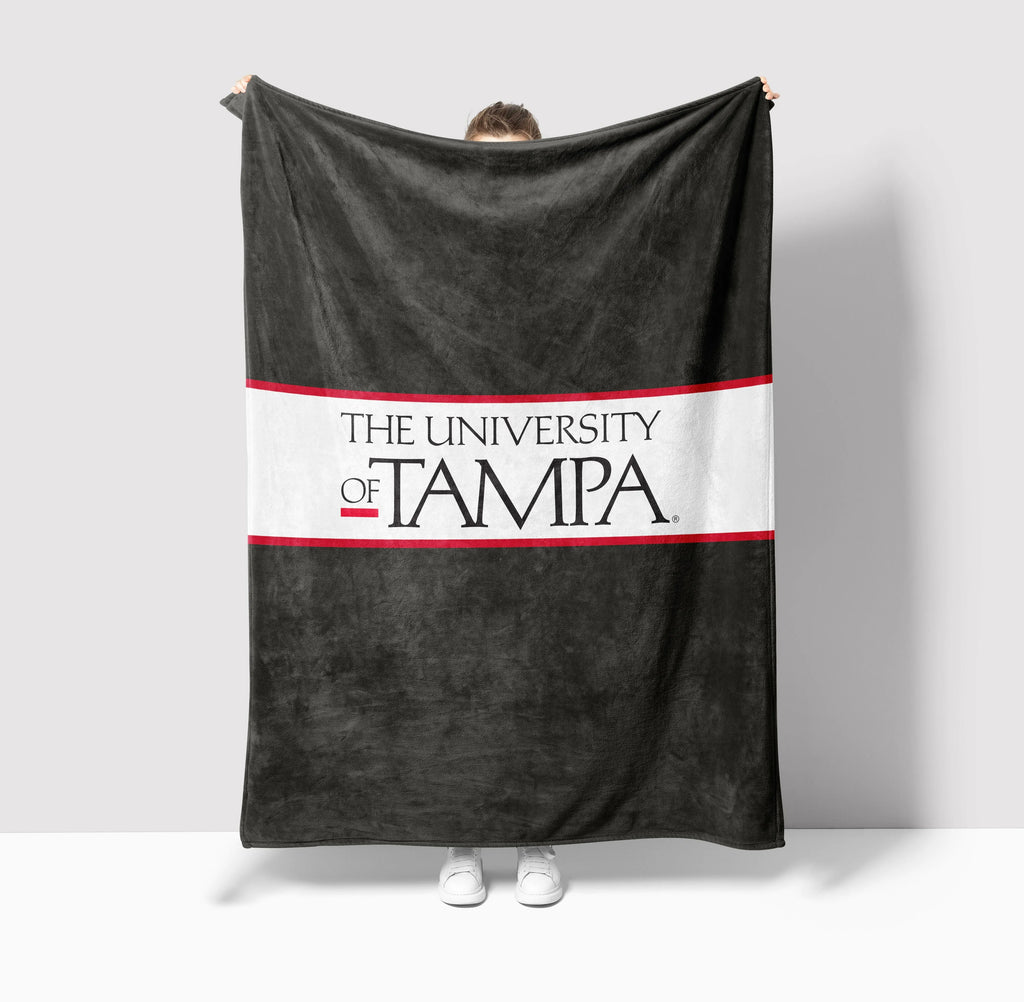 University of Tampa Traditional Sherpa Blanket - 60"x80" | Custom Gifts | Official Merchandise | Festive Fit Home