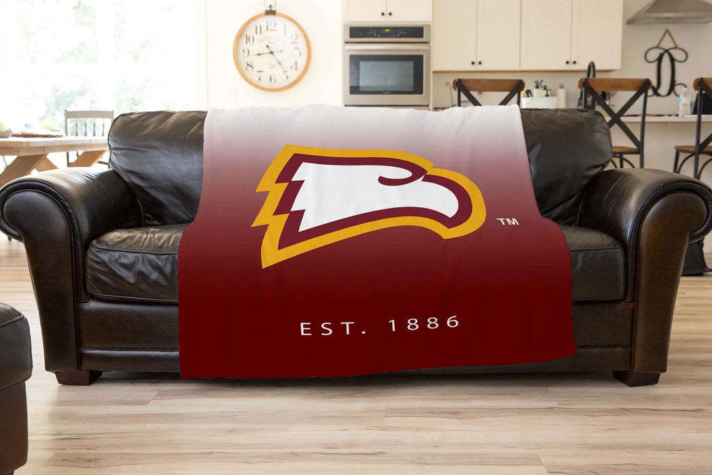 Winthrop University Sherpa Blanket - Garnet Gradient 60"x80" | Gifts and Dorm Decor | Festive Fit Home