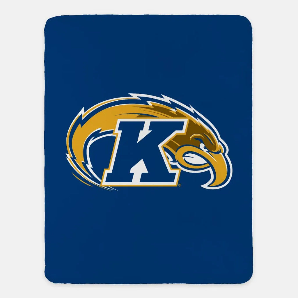 Kent State Blanket - Blue Large Logo - 60"x80" | Gifts and Dorm Decor | Festive Fit Home