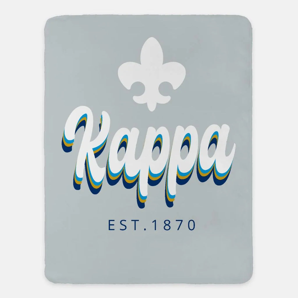 Kappa Sherpa Blanket XL 60x80 Retro | KKG Gifts, Decor & Accessories | Festive Fit Home