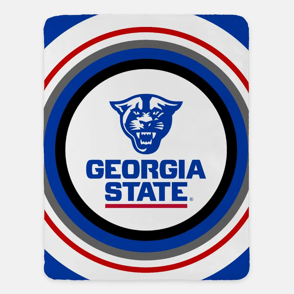 Georgia State Bullseye Sherpa Blanket - 60"x80" | Gifts and Dorm Decor | Festive Fit Home