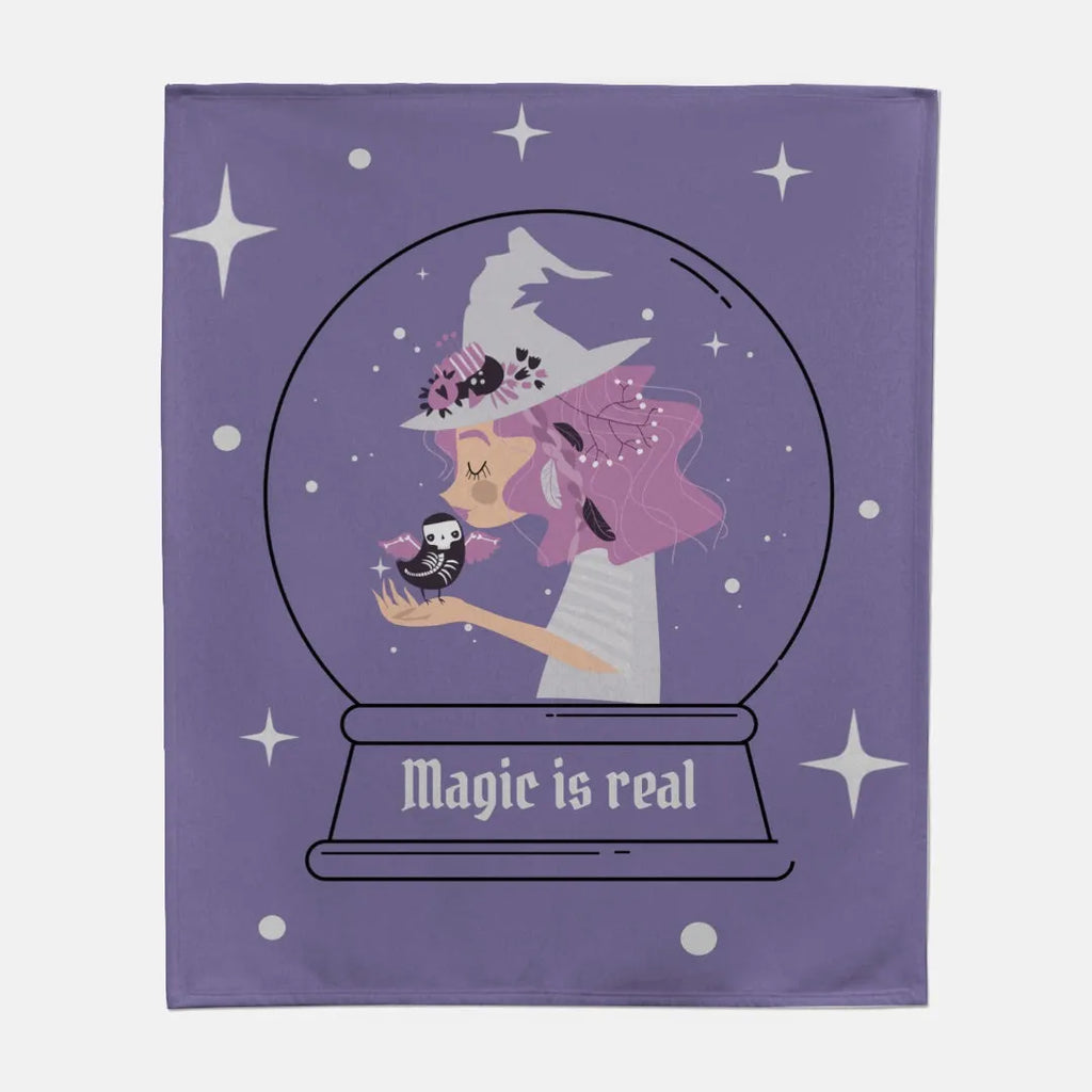 Magic is Real Halloween Sweatshirt Blanket - 50"x60" | Kids Halloween Gift | Halloween Blanket 