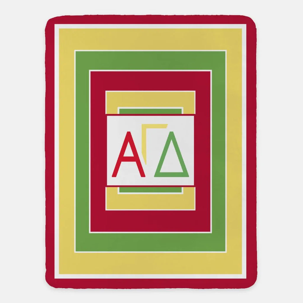 Alpha Gamma Delta XL 60x80 Sherpa Blanket - Geo | Gifts & Decor