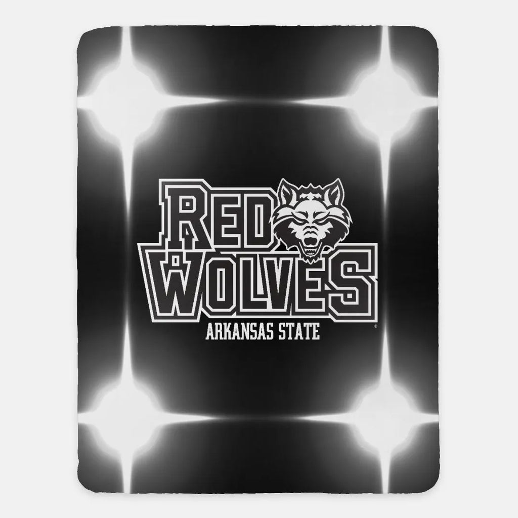 Arkansas State Red Wolves Flashing Lights Sherpa Blanket - 60"x80" | Gifts and Merchandise  | Arkansas State University 