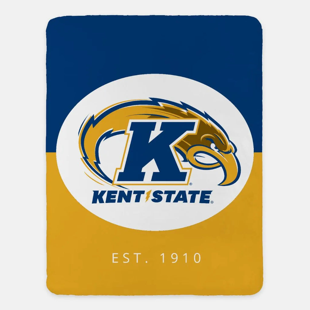 Kent State University Blanket - Color Split  60"x80" | Dorm Decor | Gifts | Festive Fit Home