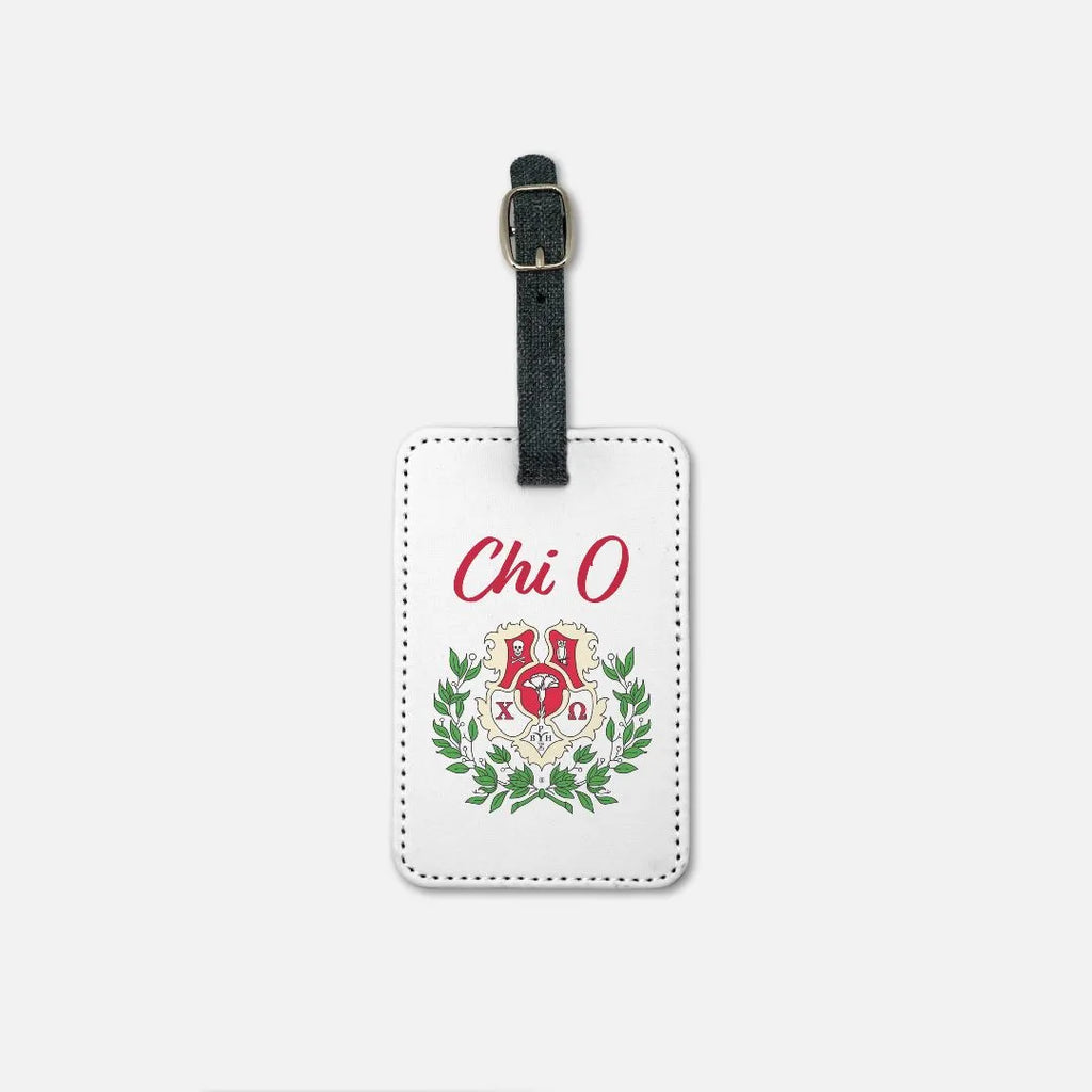 Chi Omega Luggage Tags - Crest | Custom Gifts and Accessories