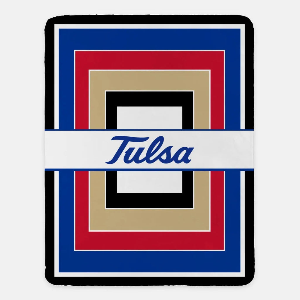 University of Tulsa Sherpa Blanket - Layered Colors 60"x80" | Gifts | Bookstore | Festive Fit Home