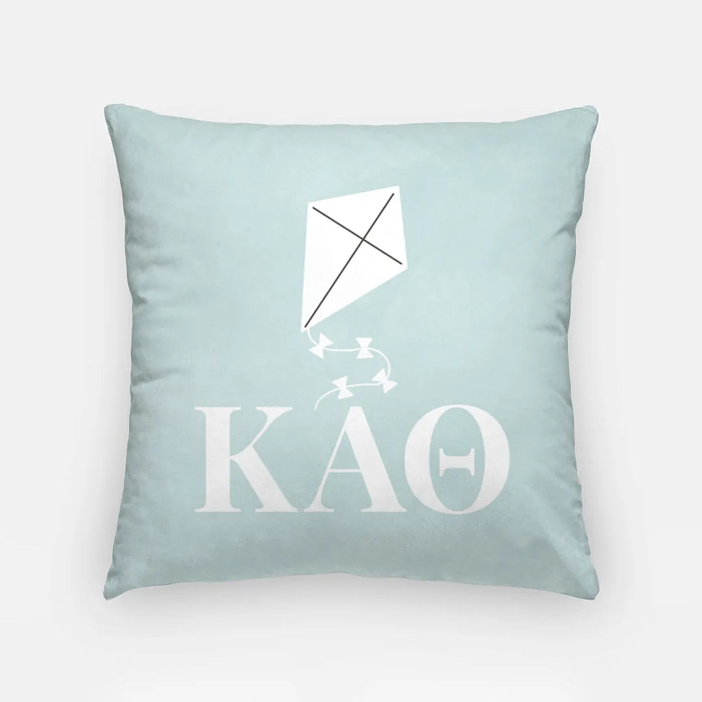 Theta Blue Pillow Cover - Kite with Greek Letters - 18" | Custom Gifts and Decor | official Merchandise | Festive Fit home