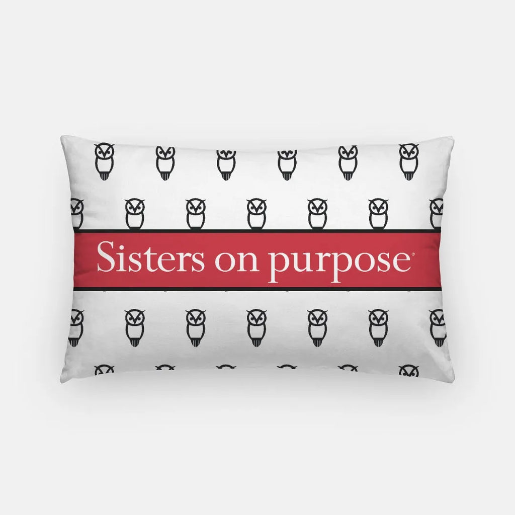 Chi O Sisters on Purpose Lumbar Pillow Cover | Custom Gifts and Decor | Festive Fit Home