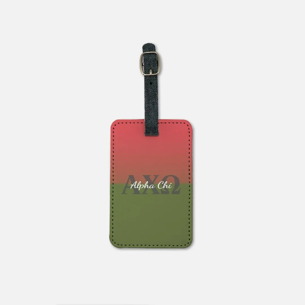 Alpha Chi Omega Luggage Tag (Set of 2) Color Split | Travel Accessories | Festive Fit Home