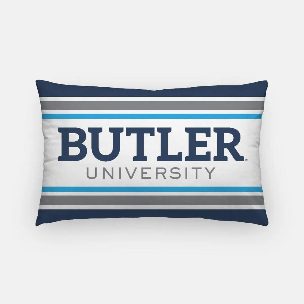 Butler University Striped Lumbar Pillow Cover | Official Merchandise | Gifts and Decor | Festive Fit Home