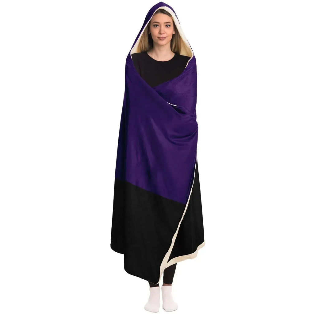 K-STATE Color Split Hooded Blanket 60"x80" | Custom Gifts and Decor | Festive Fit Home