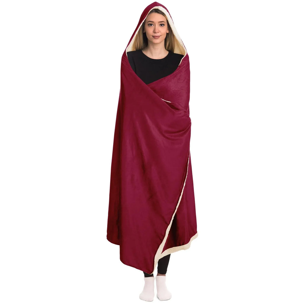 Sigma Kappa Maroon Large Hooded Blanket - Seal  60"x80" | Custom Gifts